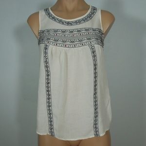 Cynthia Rowley Intricate Thread Pattern Tank Top